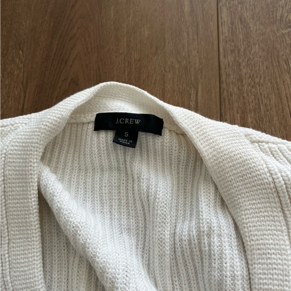 J. Crew Cream Button-Front Ribbed Cardigan - Picture 2 of 2